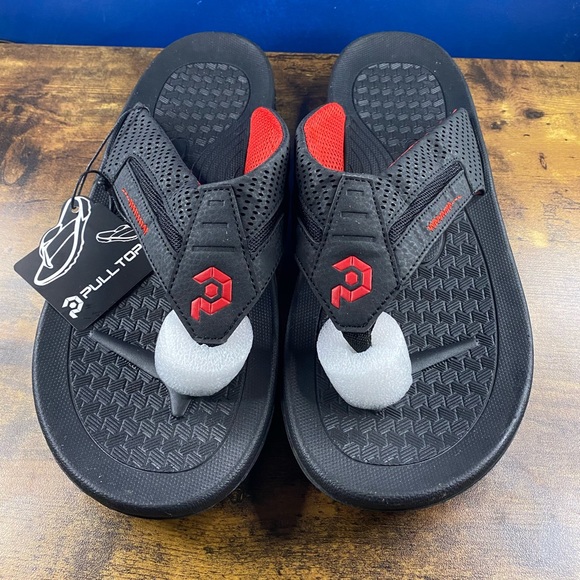 Pulltop Shoes | Pulltop Sandals | Color: Black/Red | Size: 10 | Gabbybell121's Closet